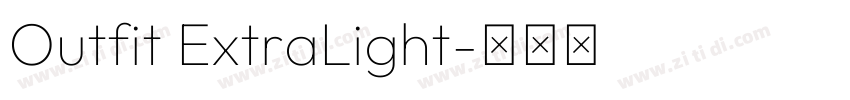 Outfit ExtraLight字体转换
